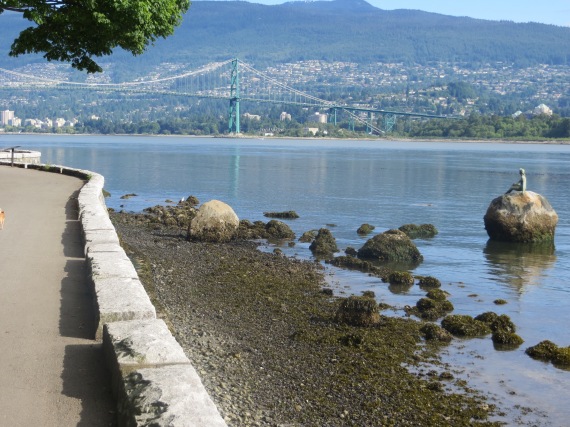 Lions Gate Bridge and what's on that rock?